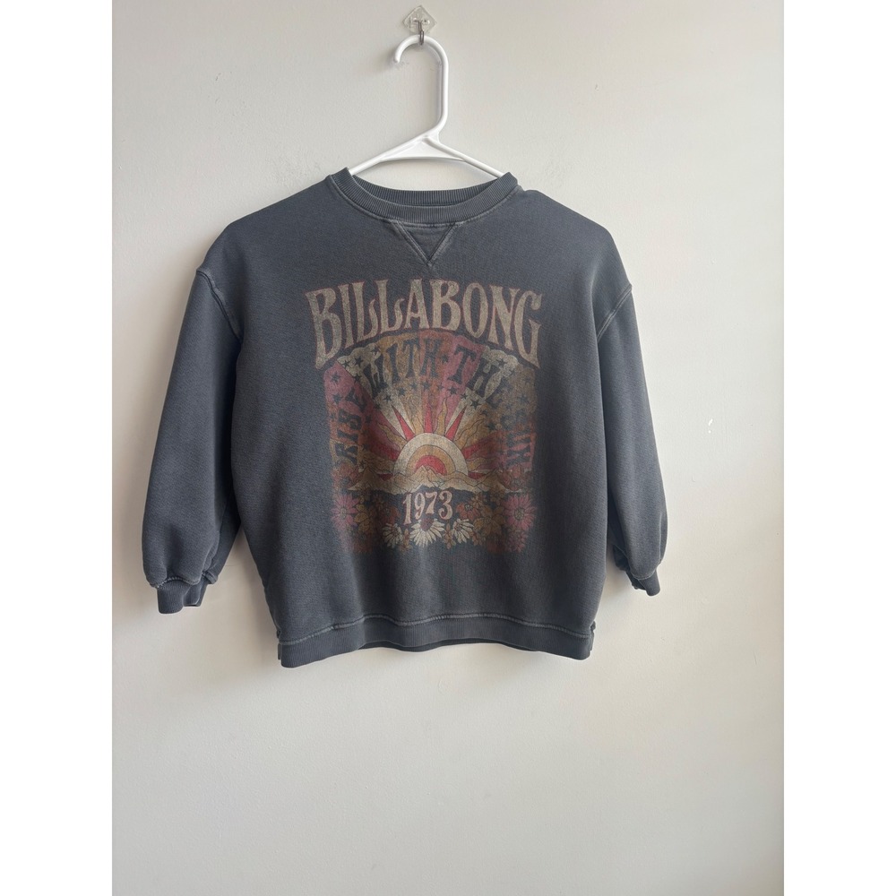 Billabong Gray Graphic Sweatshirt Size XS